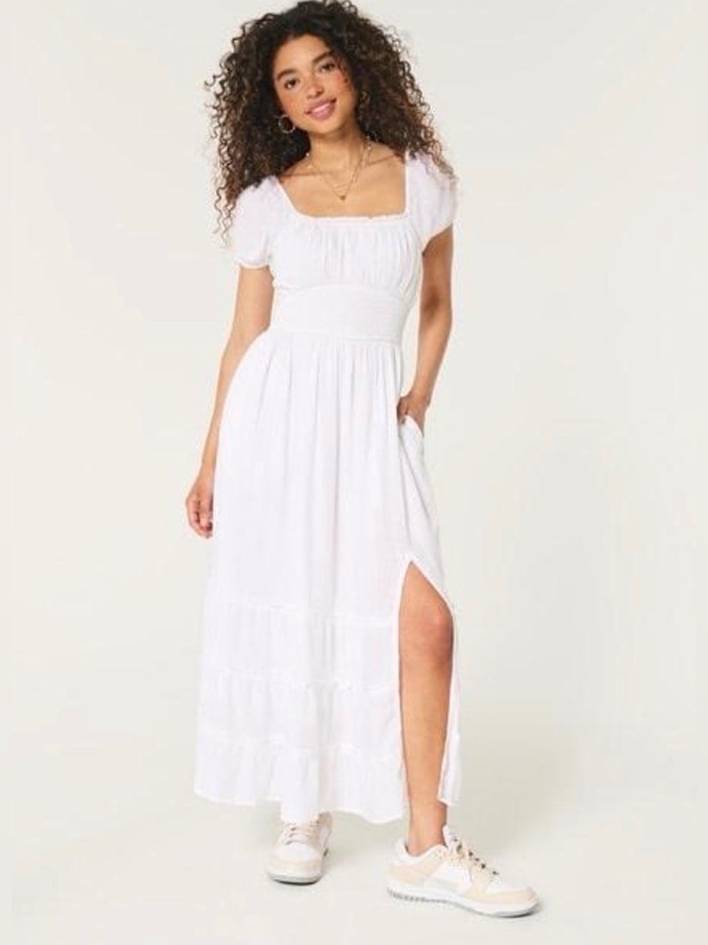 Hollister Saidie Short-Sleeve Tie-Back Dress
